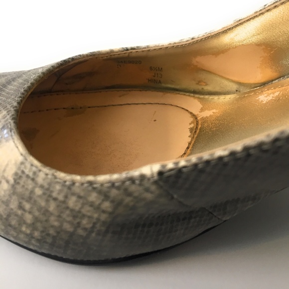 Calvin Klein Snakeskin Slingback Heels Shoes 6.5 - Picture 7 of 7
